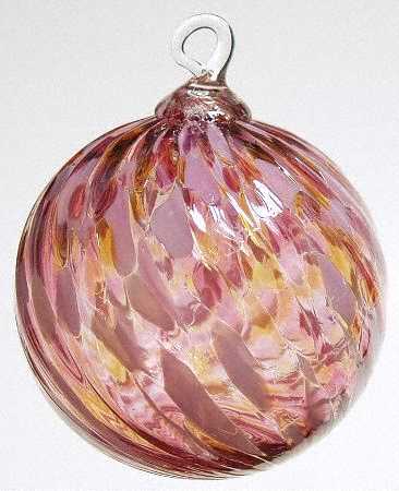 Classic Ball Ornaments Pink Mosaic Twist - No Box