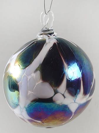 Classic Ball Ornaments Purple Multi-Color Chip - No Box