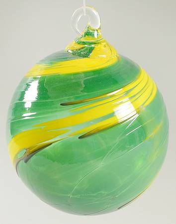 Classic Ball Ornaments Green & Yellow - No Box