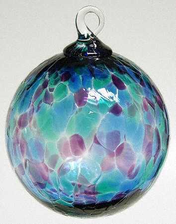Classic Ball Ornaments Blue Mosaic - No Box