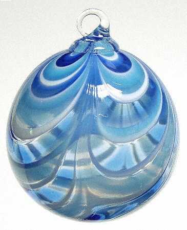 Classic Ball Ornaments Blue Drape - No Box
