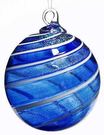 Classic Ball Ornaments Dichroic Blueberry-Round - No Box