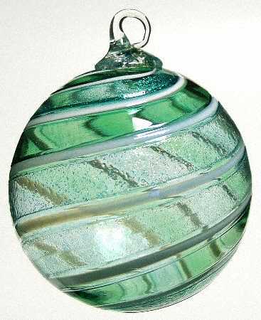 Classic Ball Ornaments Dichroic Spearmint-Round - No Box