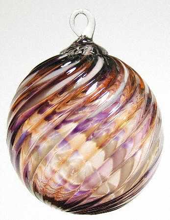 Classic Ball Ornaments Purple Mosaic Twist - No Box