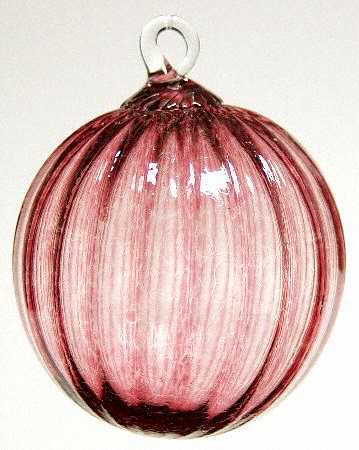 Classic Ball Ornaments Cranberry Rib - No Box