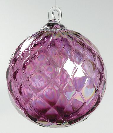 Classic Ball Ornaments Purple Diamond - No Box