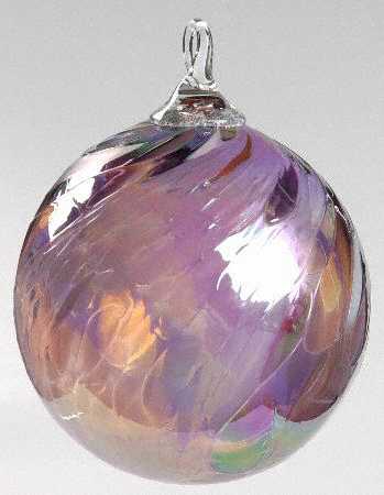 Classic Ball Ornaments Pink Feather Chip - No Box