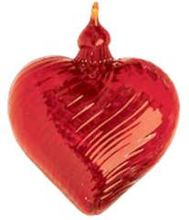 Classic Ball Ornaments Red Rib Twist - No Box