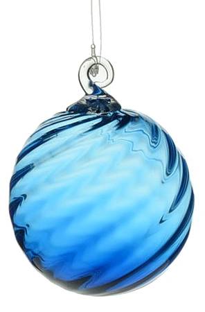 Classic Ball Ornaments Blue Tourmaline Twist - No Box