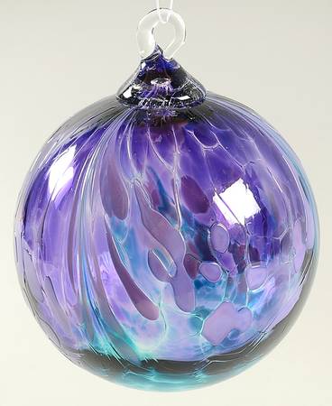 Classic Ball Ornaments Teal Fantasy Orchid - No Box