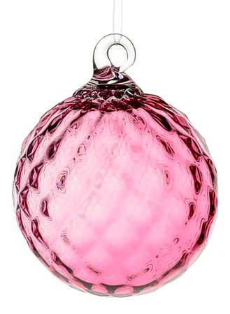 Classic Ball Ornaments Rose Diamond Facet - No Box