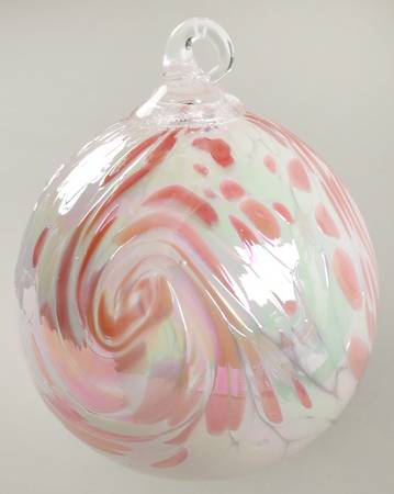 Classic Ball Ornaments Pink Feather - No Box