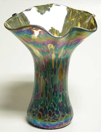 Ruffle Vase Amber Mosaic Mini - Boxed