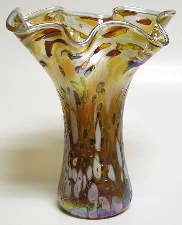 Ruffle Vase Butterscotch - Boxed