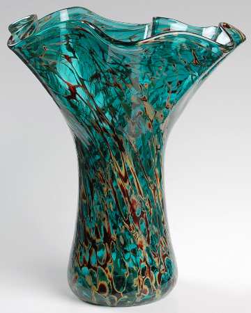 Ruffle Vase Ocean Lava - Boxed