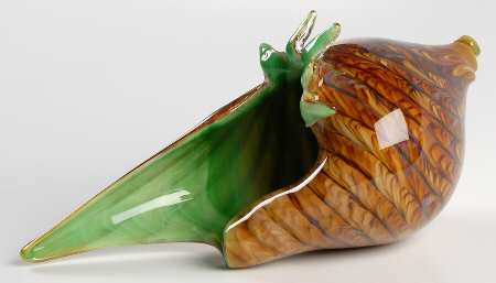 Glass Eye Studio Paperweights Sea Life-Shell Sea Green - Boxed