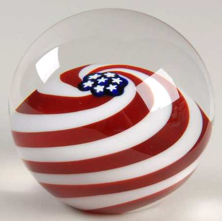 Glass Eye Studio Paperweights Old Glory - Boxed