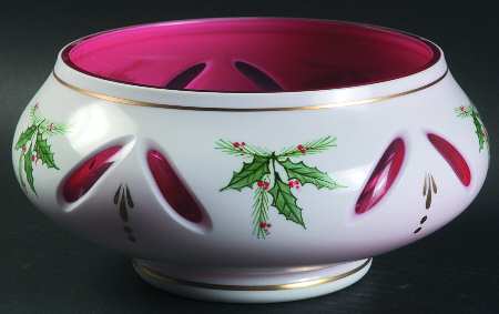 Gorham Christmas Giftware Crystal Bowl - Boxed