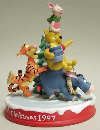 Disney Christmas Figurine Pooh's Skating Party - No Box