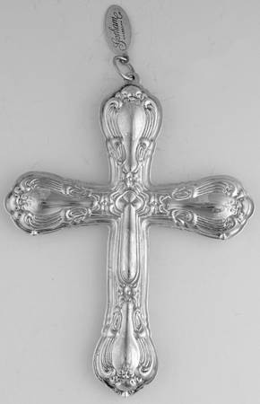 Cross-Silverplate Chantilly Cross - With Box
