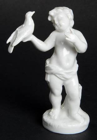 Richard Ginori Figurines Cherub With Bird-Right Arm - No Box