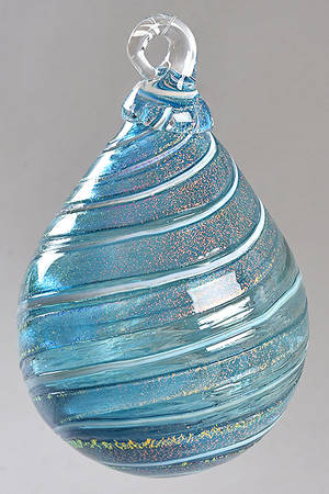 Raindrop Ornaments Teal Shimmer - No Box