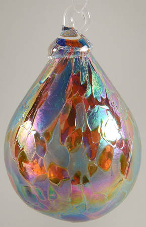 Raindrop Ornaments Rhubarb Mosaic - No Box