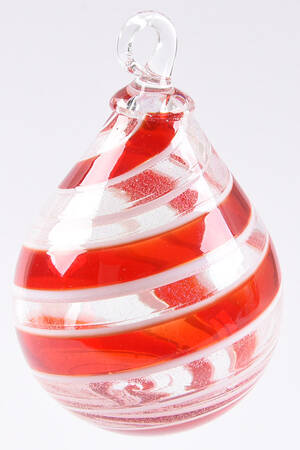 Raindrop Ornaments Ruby Swirl - No Box