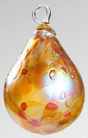 Raindrop Ornaments Dusty Gold Mosaic - No Box
