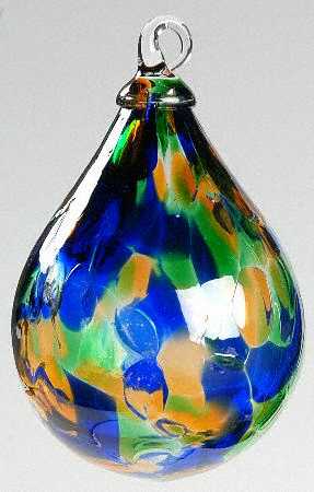 Raindrop Ornaments Green Mosaic - No Box