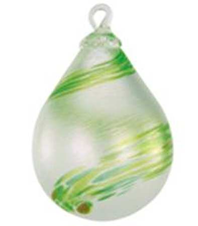 Raindrop Ornaments Lime Swirl - No Box
