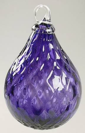Raindrop Ornaments Purple Diamond Facet - No Box