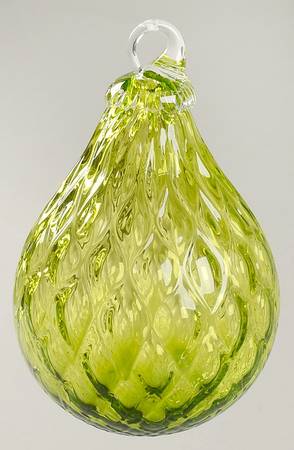 Raindrop Ornaments Pistachio Diamond Facet - No Box