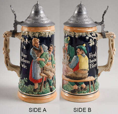 German Beer Steins Das Lieben Wir Froheim Bier - No Box