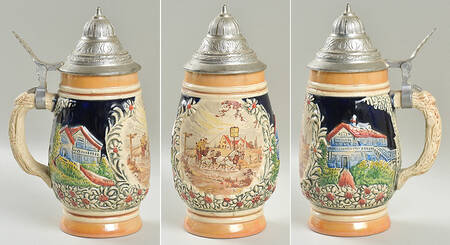 German Beer Steins The Coach Inn Scene - No Box