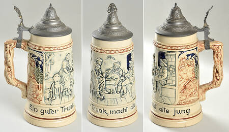 German Beer Steins Ein Guter Trunk,Macht Alte Jung - No Box