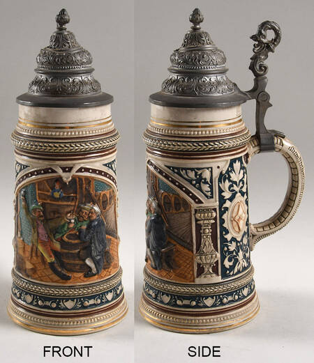 German Beer Steins Pub Scene - No Box