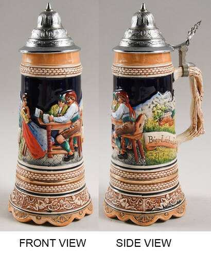 German Beer Steins Bier Lieb U Lied - No Box