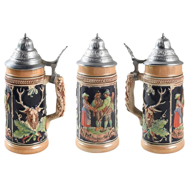 German Beer Steins Waidmannsheil Hunt - No Box
