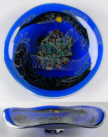 Glass Eye Studios Giftware Blue Lagoon-30th Anniversary Platter - Boxed