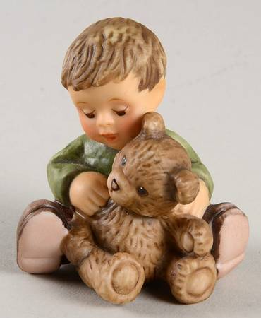 Berta Hummel Figurines Warm Bear Hugs-Boy With Teddy Bear - Boxed