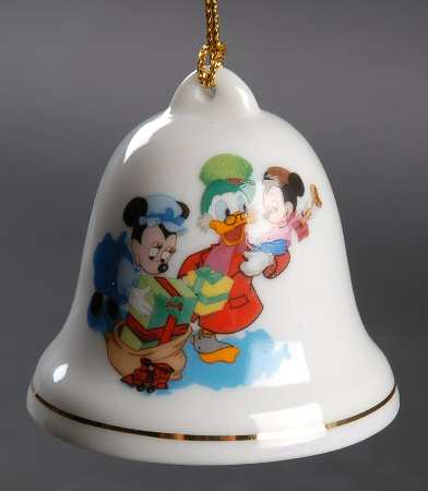 Disney Christmas Bell Scrooge McDuck With Tiny Tim - No Box