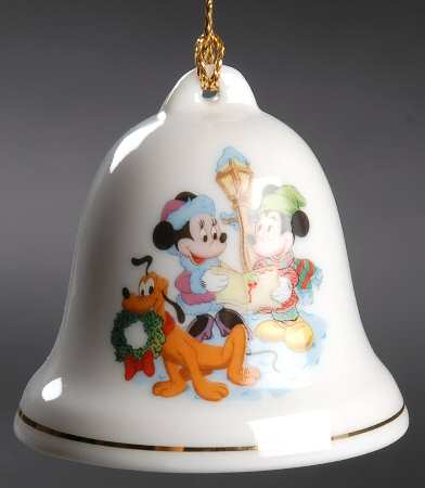 Disney Christmas Bell Mickey, Minnie & Pluto Carolling - No Box