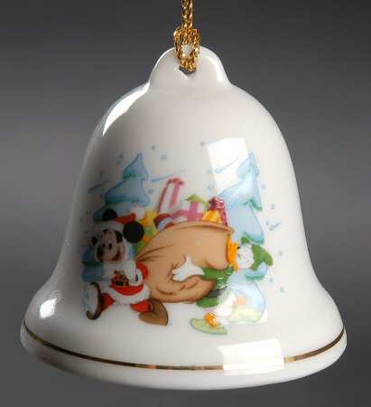 Disney Christmas Bell Santa Mickey And Donald With Presents - No Box