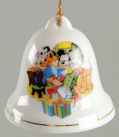 Disney Christmas Bell Mickey, Goofy, Pluto - No Box