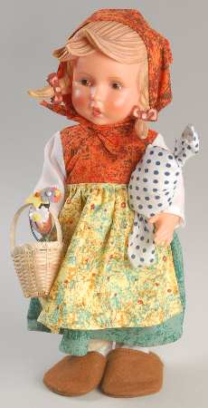 Hummel Vinyl Dolls Girl W Ith Bundle - Boxed