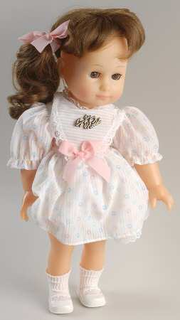 Gotz Doll Girl W/White Bubble Dress - Boxed