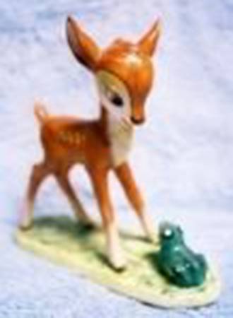Walt Disney Figurines Bambi W/Frog - No Box