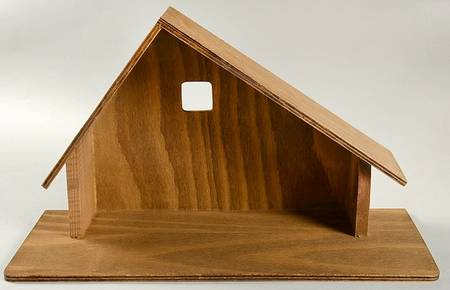 Goebel Nativity-Hx257 Wooden Creche - Creche/Stable-Wood
