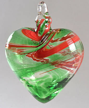 Heart Ornaments Mistletoe - No Box